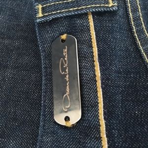 Vintage Oscar de la Renta Designer Denim Jeans 34 x 31"